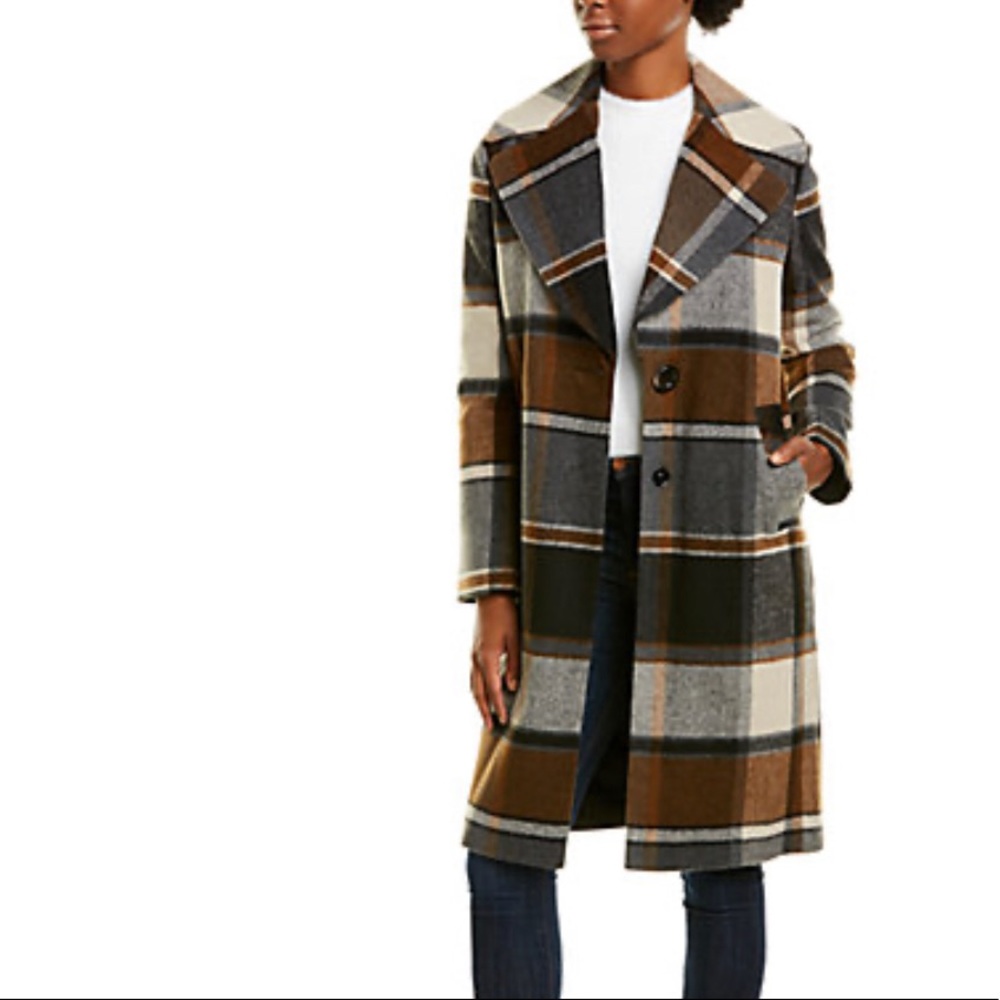 ✨NEW✨ Kensie Plaid Oversized Coat size Small